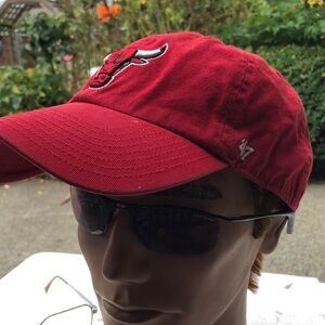 Chicago Bulls Hat Cap Strapback Red '47 NBA Hardwood Classic Adjustable Mens